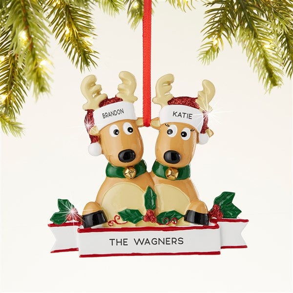 Reindeer Family Personalized Ornament - 44064