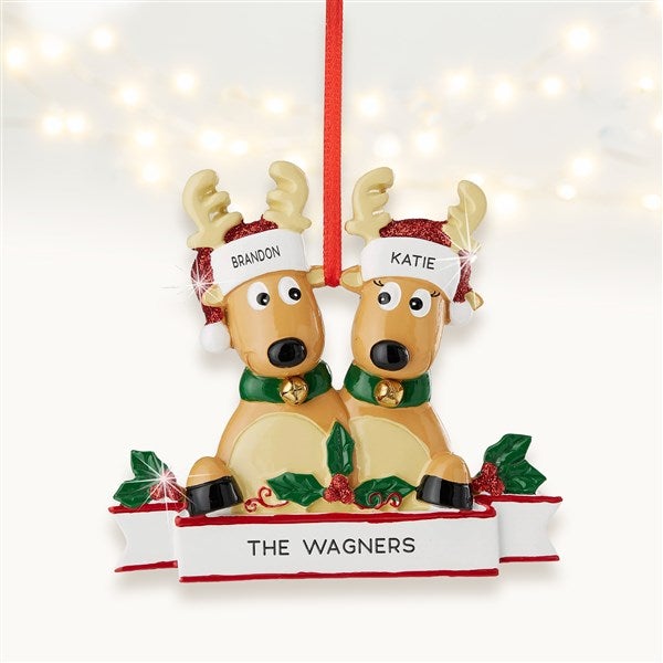 Reindeer Family Personalized Ornament - 44064