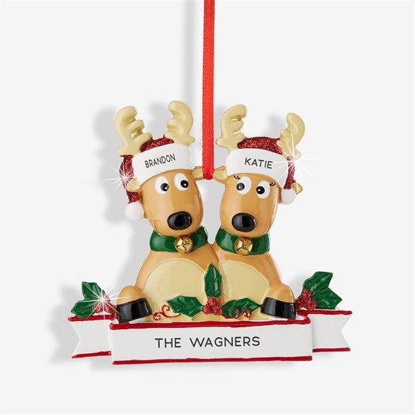Reindeer Family Personalized Ornament - 44064