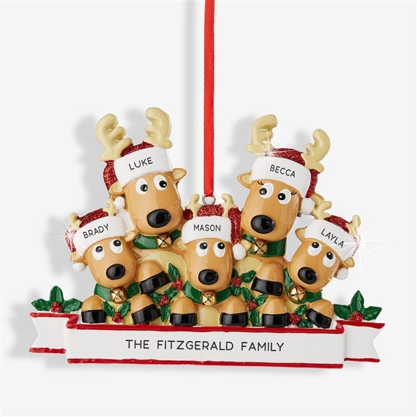 Reindeer Family Personalized Ornament - 44064