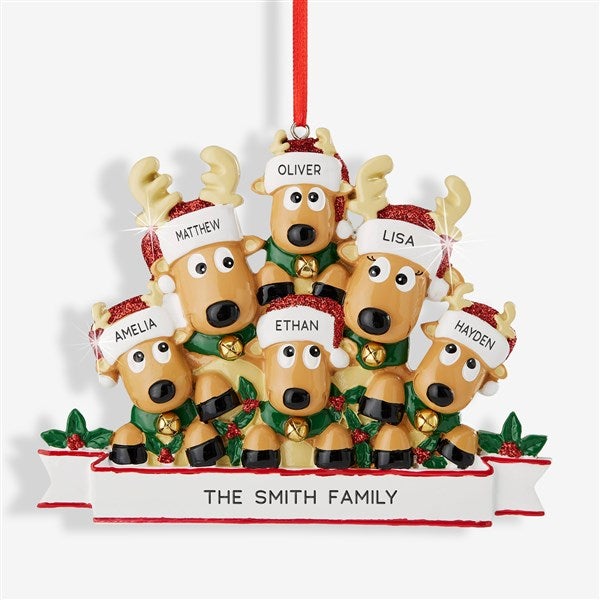 Reindeer Family Personalized Ornament - 44064