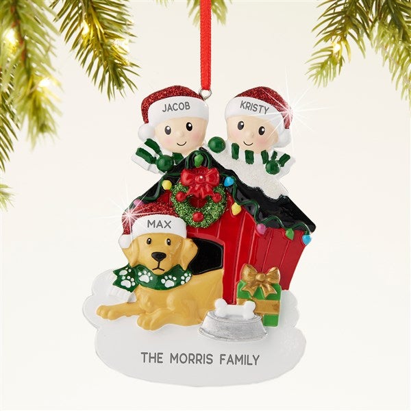 Doghouse Family Personalized Christmas Ornament - 44065