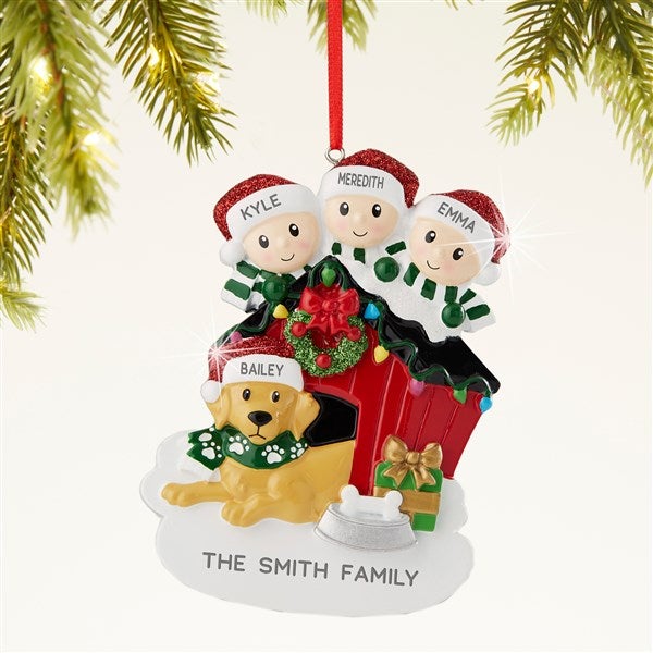 Doghouse Family Personalized Christmas Ornament - 44065