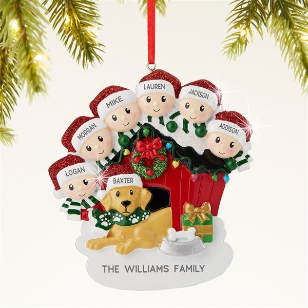 Doghouse Family Personalized Christmas Ornament - 44065