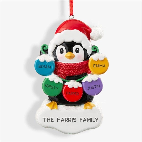 Winter Penguin Personalized Ornament - 44067