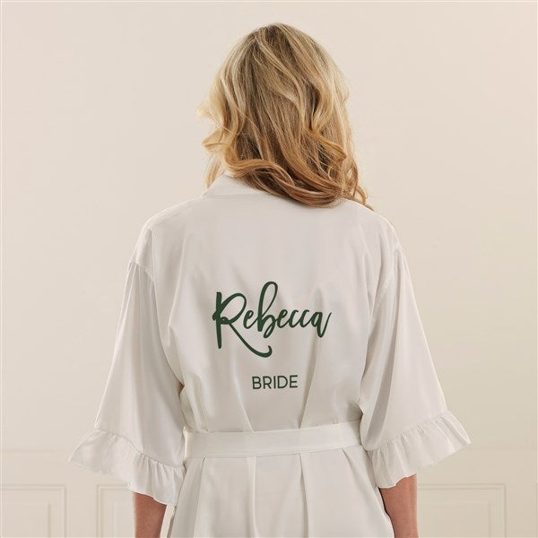 Wedding Party Personalized Ruffle Satin Robe  - 44072