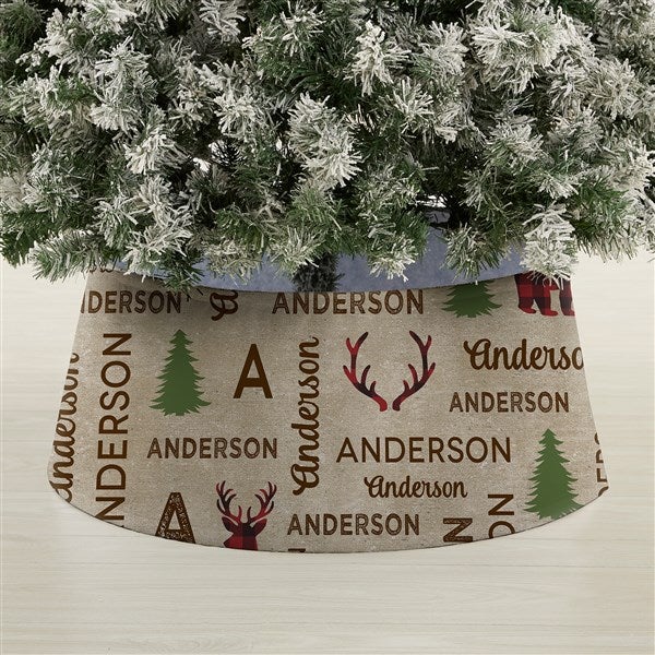 Cozy Cabin Personalized Christmas Tree Collar  - 44074