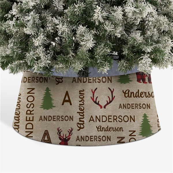 Cozy Cabin Personalized Christmas Tree Collar  - 44074