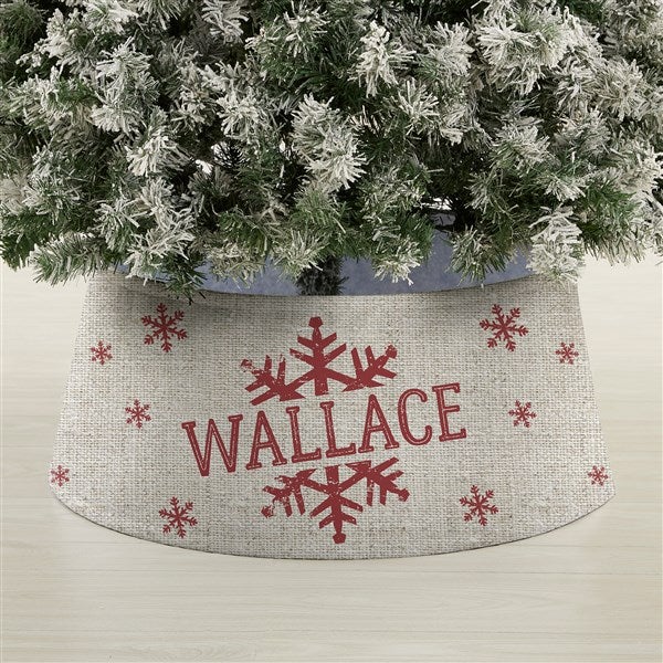 Stamped Snowflake Personalized Christmas Tree Collar - 44075