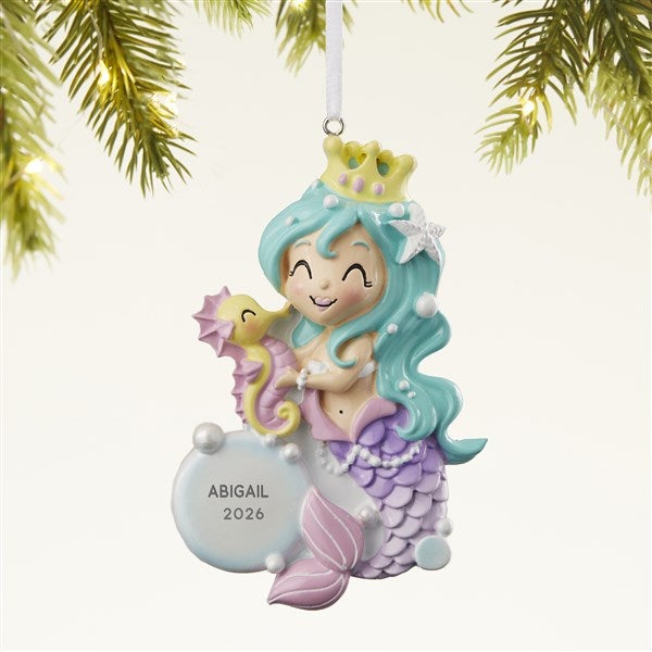 Mermaid Personalized Kids Christmas Ornament - 44082