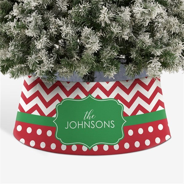 Preppy Chic Personalized Christmas Tree Collar  - 44095