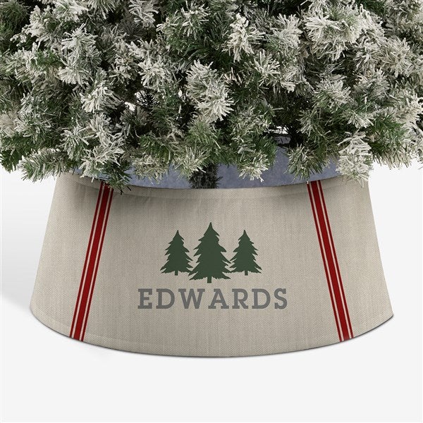 Christmas Plaid Icon Personalized Christmas Tree Collar  - 44101