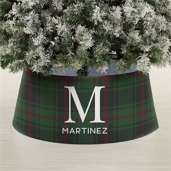 Christmas Plaid Personalized Christmas Tree Collar  - 44107