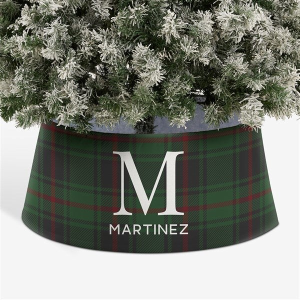 Christmas Plaid Personalized Christmas Tree Collar  - 44107