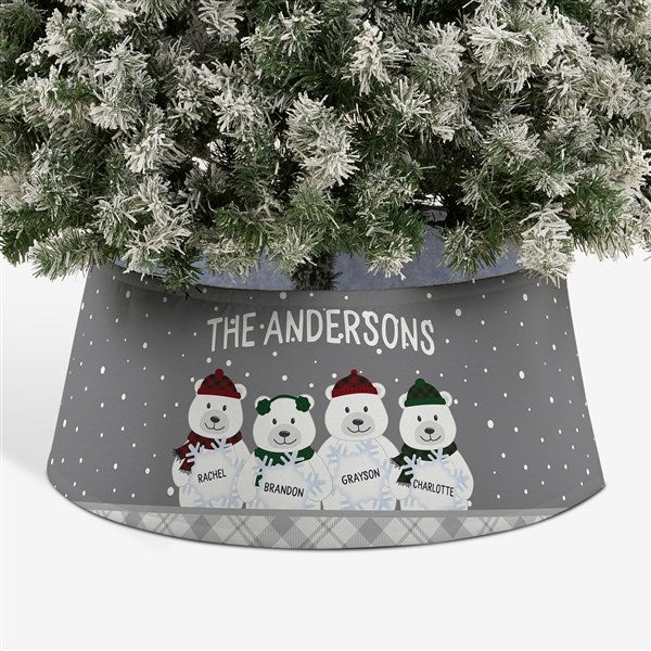 Polar Bear Family Personalized Christmas Tree Collar  - 44109