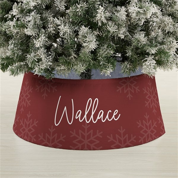 Elegant Snowflake Personalized Christmas Tree Collar  - 44111