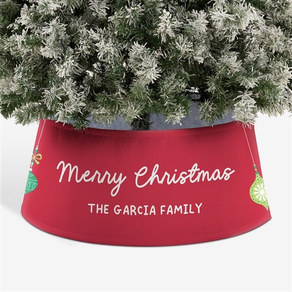 Retro Ornament Personalized Christmas Tree Collar  - 44119