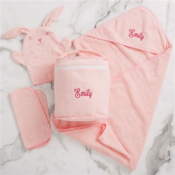 Embroidered 4Piece Baby Bath Set