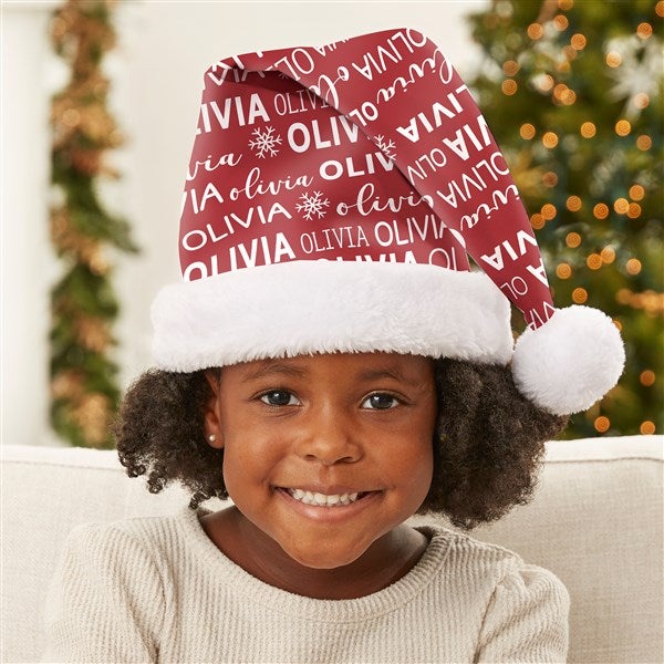 Snowflake Family Personalized Santa Hat - 44140