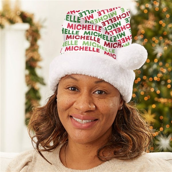 Vibrant Name Personalized Santa Hat - 44147