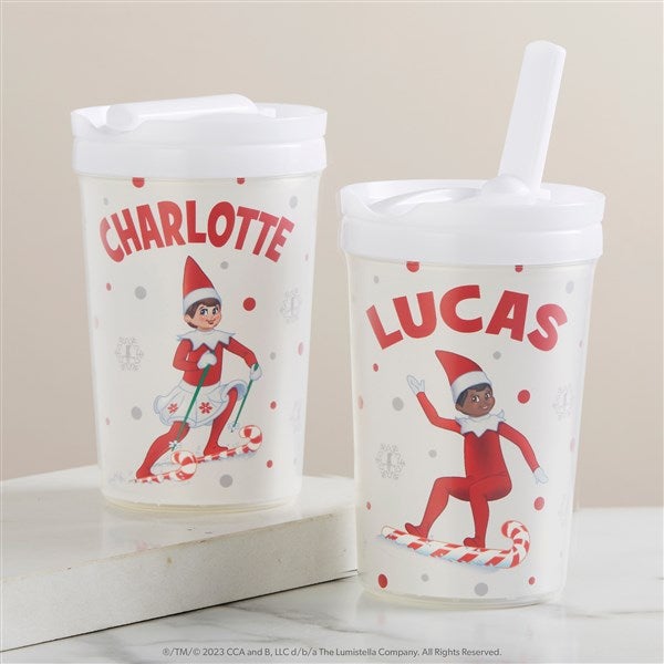 The Elf on the Shelf Candy Cane Personalized Toddler 8oz. Straw