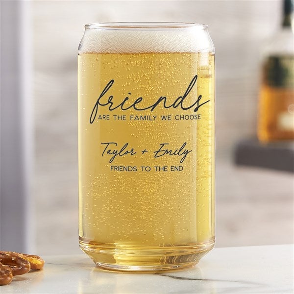 Friends Are The Family We Choose Printed Beer Glass Collection - 44202
