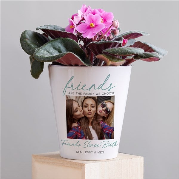 Friends Are The Family We Choose Personalized Mini Flower Pots - 44203