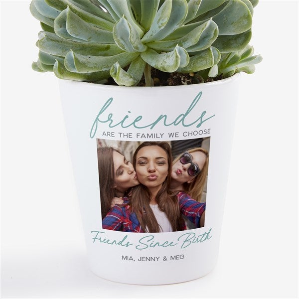 Friends Are The Family We Choose Personalized Mini Flower Pots - 44203