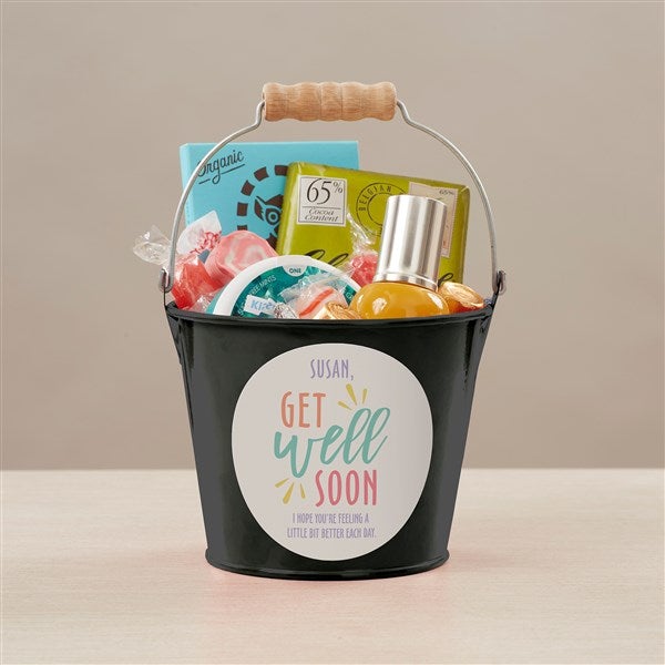 Get Well Soon Personalized Metal Buckets - 44230