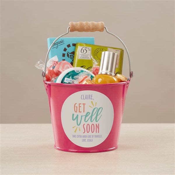 Get Well Soon Personalized Metal Buckets - 44230