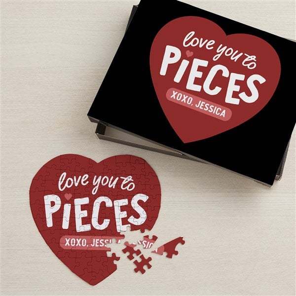 Love You to Pieces Personalized Valentine's Day Mini Heart Puzzle - 44395