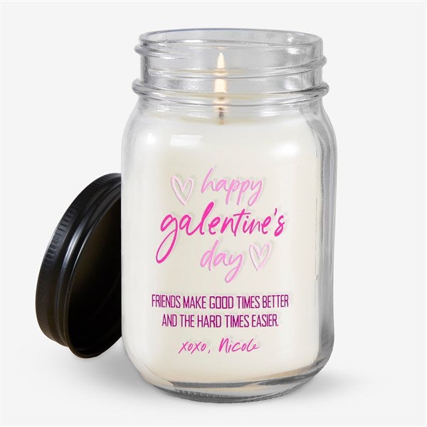 Galentine's Day Personalized Farmhouse Candle Jar for Friends - 44452