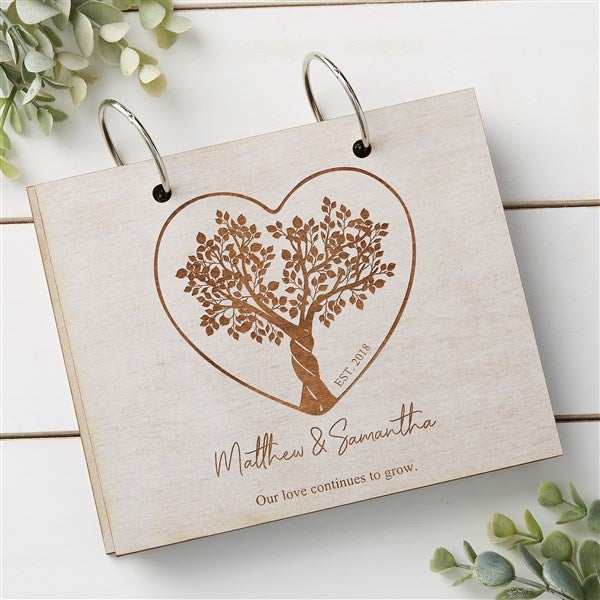 Rooted In Love Personalized Wood Photo Album  - 44497