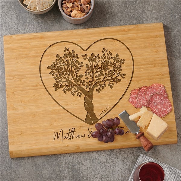 Rooted In Love Personalized Bamboo Charcuterie Board  - 44504