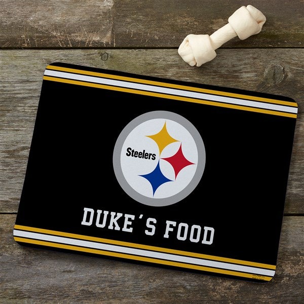 NFL Pittsburgh Steelers Personalized Pet Food Mat - 44518
