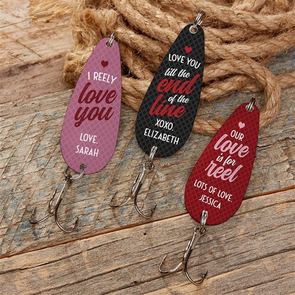 Gifts for Boyfriend Husband Hooked on You Fishing Lures Wedding Anniversary  Fishing Gifts for Him Christmas Birthday Gifts Fathers Day Valentines Day