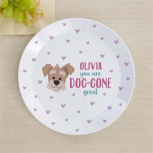 Dog Gone Cute Personalized Kids Dinnerware - 44611