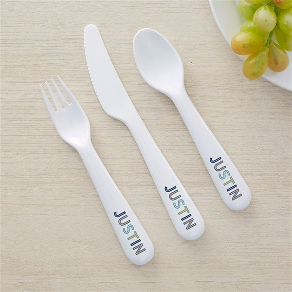 Boy&#39;s Colorful Name Personalized Kids Dinnerware - 44613