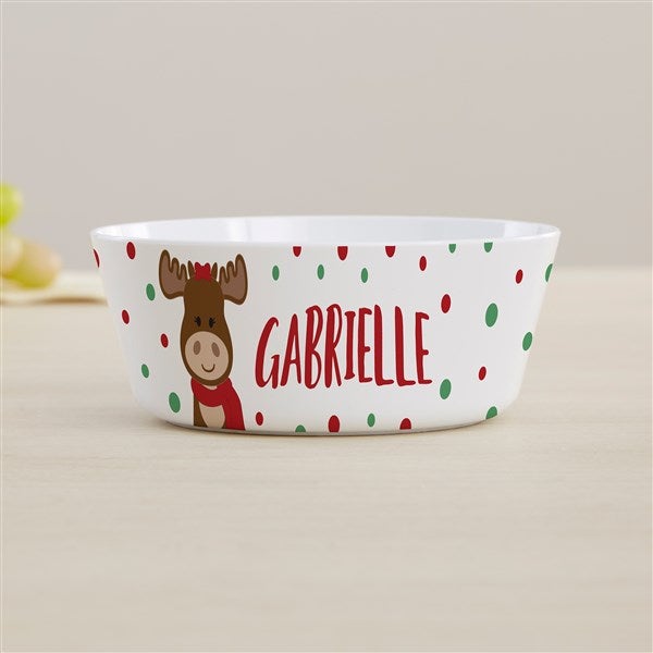 Christmas Moose Personalized Kids Dinnerware - 44625