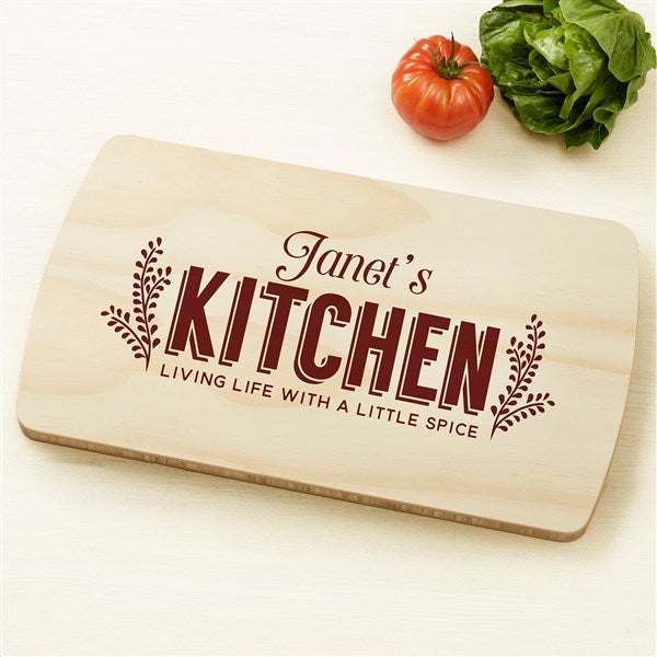 Her Kitchen Personalized Wood Cutting Board - 44628