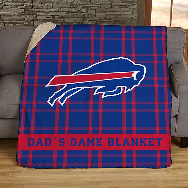 NFL Plaid Pattern Buffalo Bills Personalized Blankets - 44653