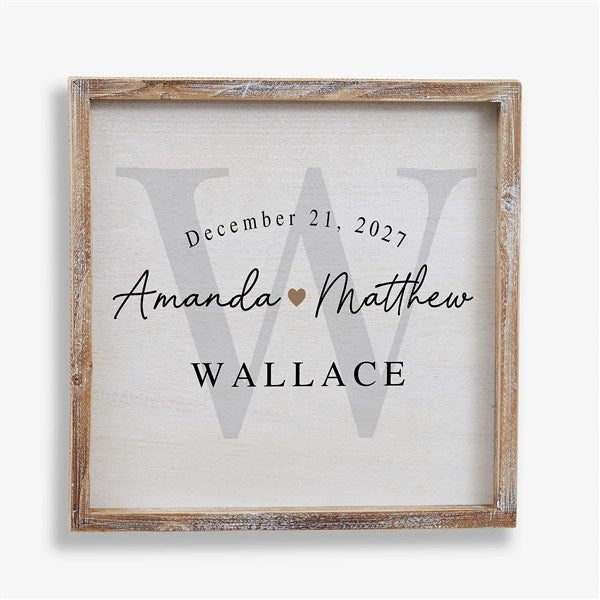 Simply Us Personalized Wedding Frame Wall Art  - 44672
