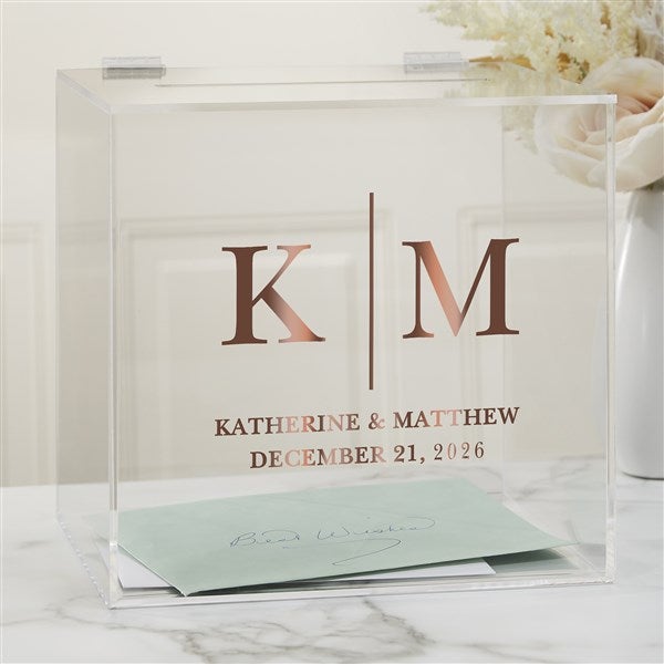 Moody Chic Personalized Acrylic Card Box - 44679