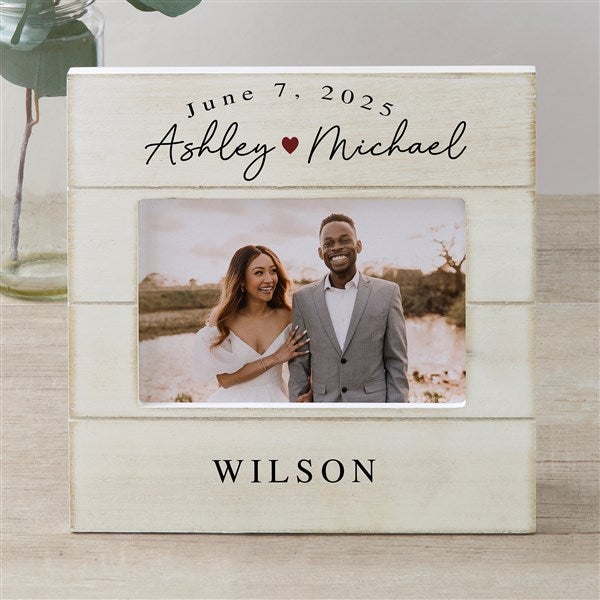 Simply Us Personalized Wedding Shiplap Picture Frame - 44681