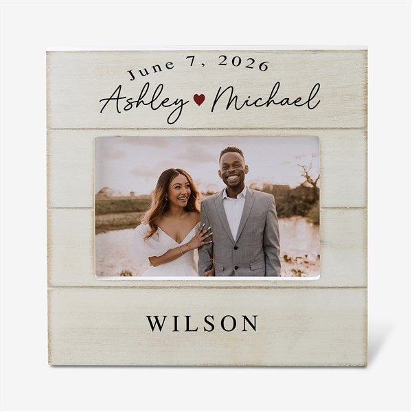 Simply Us Personalized Wedding Shiplap Picture Frame - 44681
