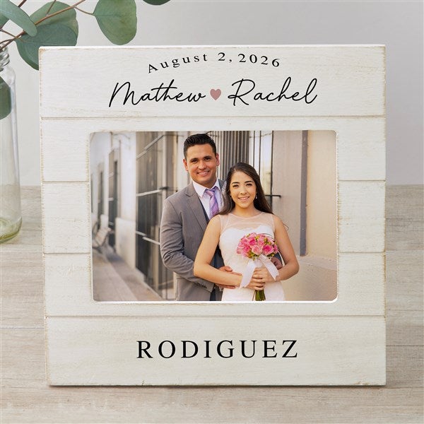 Simply Us Personalized Wedding Shiplap Picture Frame - 44681