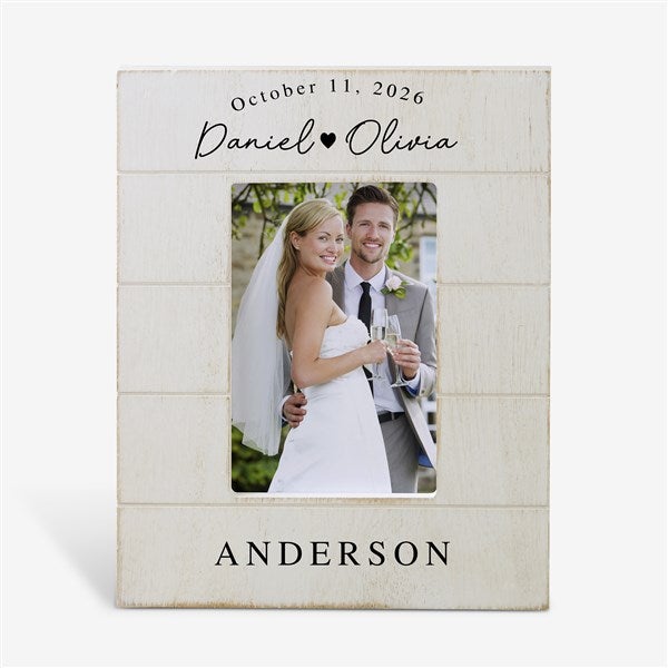 Simply Us Personalized Wedding Shiplap Picture Frame - 44681