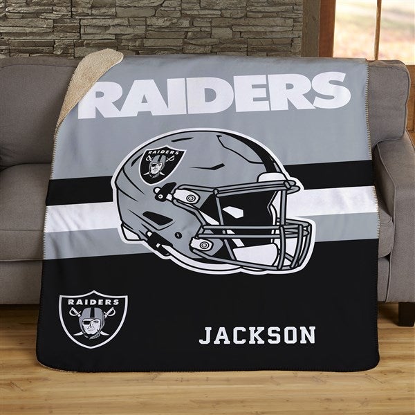 NFL Las Vegas Raiders Helmet Personalized Blankets - 44714