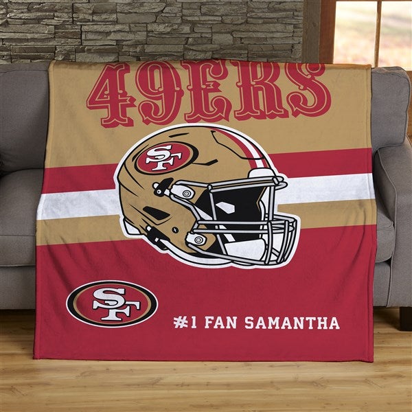 NFL San Francisco 49ers Helmet Personalized Blankets - 44717