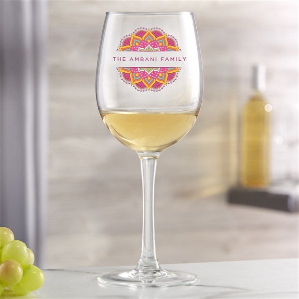 Diwali Personalized Wine Glass Collection - 44740